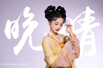The tail section Ran Yun evening Qing Tang silk printed full-breasted shirt skirt Mulberry silk skirt original design Hanfu