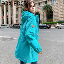 FOXIEDOX winter outdoor suit womens long style card three-in-one detachable Korean tide card mountaineering suit
