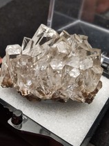 Rare crude ore specimen collection of hexagonal columnar transparent optical grade auroral calcite natural mineral crystal