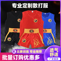 Sanda suit Professional fight shorts Dragon suit Mens and womens childrens martial arts boxing match Muay Thai training suit set printing