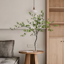 Simulation green plant indoor living room Japanese hanging bell tree branch horse drunk wood fake plant wabi sabi decoration floor potted ornament