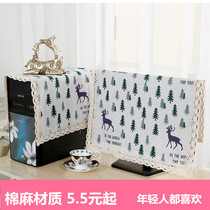 Cotton linen computer dust cover cloth cover towel dust cover Computer cover cloth desktop computer cover all-in-one printer cover