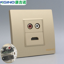 Champagne Gold Type 86 2 0 HD with audio in-line panel Champagne color AV Lotus audio HDMI HD socket