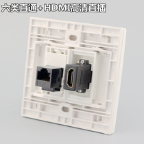 Type 86 double port wall plug hdmi panel 86 wall socket module six types of network cable docking interface network port
