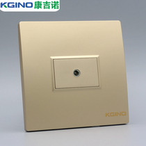 Champagne 86 AV Headset Socket Gold Solder-Free Single Hole 3 5mm Headset Audio Multimedia Wall Panel