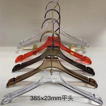 New high-end clothing store hangers Acrylic hangers pants clips Mens and womens transparent clothes hangers with printed logo hangers