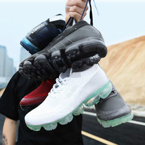 Factory tail single special full palm air cushion shock absorption casual mens and womens shoes breathable running shoes Knitted flying line sneakers