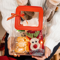 Christmas gift bag transparent PVC tote bag Christmas Eve Christmas gift ins Wind packaging 2022 New