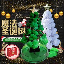 Amazon hot sale parent-child game science experiment toy white Christmas paper tree blossom foreign trade European security mark