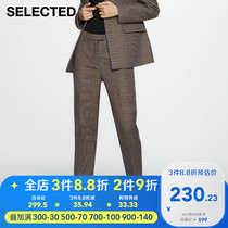  SELECTED SLADE autumn AND winter new plaid fashion TEMPERAMENT COMMUTER NINE-POINT TROUSERS FEMALE S) 420418002