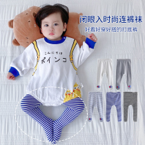 Internet Red Baby Beats Bottom Pants Baby Spring Autumn Bag Fart Suit Fall Male Girl Bag Farted Pants Pants Pants Socks