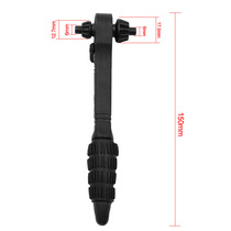 Two-in-one drill chuck key wrench black quick ratchet wrench both double with wrench and hard