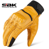 SBK retro motorcycle gloves men winter locomotive riding warm gloves sheepskin anti-drop Knight gloves touch screen