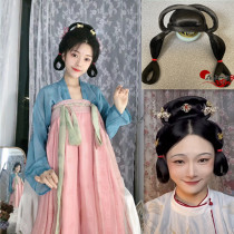 Hanfu wig Hair band Lazy one-piece shape Ancient style Hand handicapped party Tang Dynasty bun Hair bag Ming bun wild