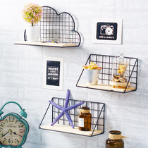 Dormitory wall rack Wall dormitory artifact iron hanging basket college students wall storage partition plate