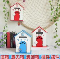 Wall-mounted cartoon trumpet principal mailbox Villa kindergarten cute photography home home home decoration with lock