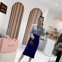 Punch-free fitting room door curtain clothing store curtain light luxury dressing room curtain high-end Dutch flannel partition curtain