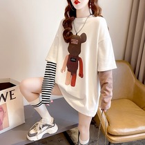 Pregnant woman blouses spring and autumn female long sleeve t-shirt spring clothing suit out of fashion models for long early spring leisure two sets