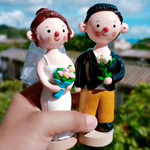 Soft pottery diy handmade three-dimensional doll male and female couples girlfriends wedding birthday gifts to customize