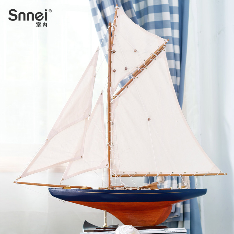 Snnei Simulated Wooden Sailing Ship Model Assembling and Arrangement