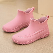 Womens boots wear-resistant sunny rain shoes womens spring and summer soft and fashionable outer wear four seasons waterproof shoes net red womens rain boots rubber shoes
