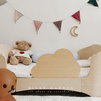 milky garden ins Nordic minimalist woody cute cloud Dot child bed guard rail baby fence anti-fall