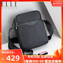 ELLE Mens bag shoulder bag tooling shoulder bag new mens canvas bag sports leisure backpack mens