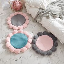 INS Flowers Pet Mat Cat Kennel Kennel Cat Tummy Winter Soft Glutinous Rabbit Suede Warm Cushion Ground Mat Pet Sleeping Mat