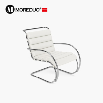 MOREDUO Italian Modern Sofa Chair MR Lounge Arm Chair Stainless Steel Leather Armchair