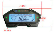Motorcycle naked car modification LCD instrument Speed speed adjustable N1-6 speed oil water temperature oil display