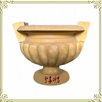 Sandstone relief sandstone Flower Bowl Garden community beauty salon Hotel Club real estate decoration double ear flower pot