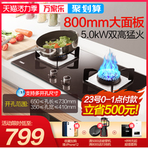 Macro Wanjiangjiu KJ053 (B)Gas double stove Natural liquefied gas stove embedded gas stove large panel
