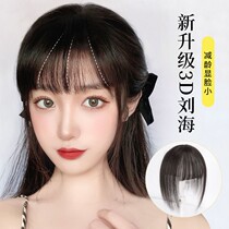 3d French bangs wig Female invisible incognito air fake bangs natural head hair replacement cover white hair wig film