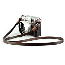 BHW French 8mm handmade camera strap head layer cowhide retro micro single rope leather shoulder strap SLR lanyard