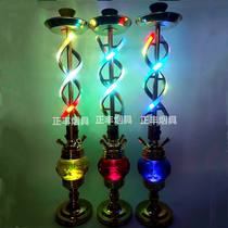 Bar hookah full set of large four-tube with light night ktv luminous Arabian hookah six-tube smoking set seven-color