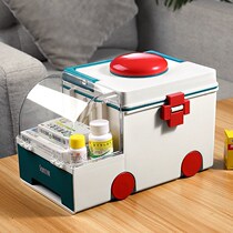 Large capacity emergency medicine box household small family drug drug storage box baby children medical box