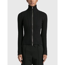 Tax package Maison Martin Margiela MM6 zipper ribbed sweater female 2021 New