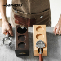 MHW-3BOMBER bomber coffee solid wood powder base handle bracket powder hammer base 51 58MM universal