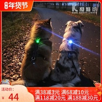 Dog night anti-lost walking dog Light Anti-lost artifact pet supplies collar luminous pendant led luminous Bell