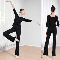 Dance pants female modal suit black micro-body pants straight tube loose modern Chinese dance dance practice suit