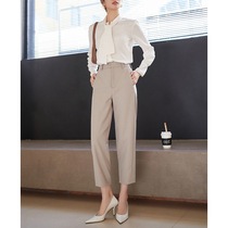 Ningxia Home Texture Elite Pants of Teething Import Fine-Spun Wool Cashmere Anti-Wrinkle Display Slim Commute Casual Pants