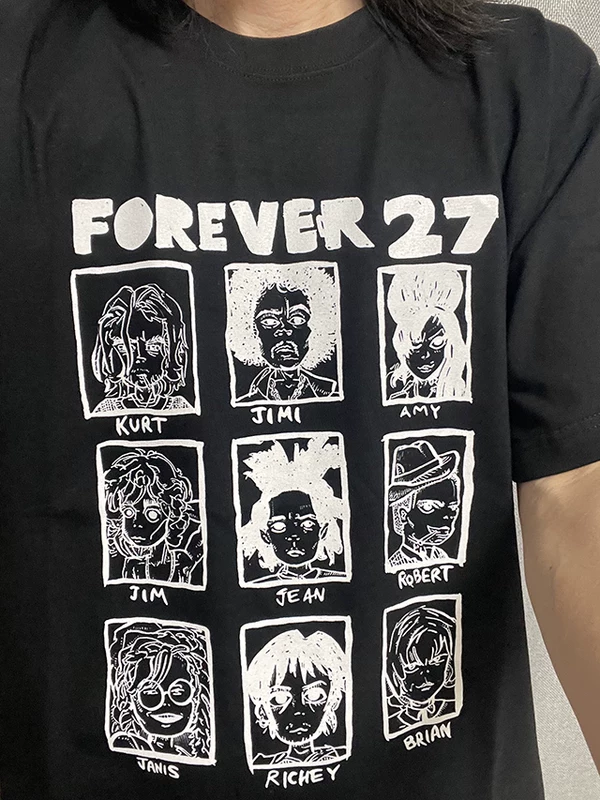 Футболка Earth cloth мусор 27club рок-исполнитель Курт Кобейн Джим для мужчин и женщин 100% хлопок, мультфильм