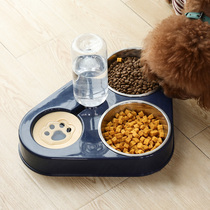 Dog Basin Dog Bowl Cat Food Bowl cat Bowl Cat Bowl Three Lian Bowl double bowl Automatic drinking water Cat Food Basin Dog Food Basin Pet Bowl