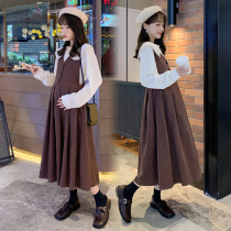 Pregnant womens autumn suit Fashion Net red autumn pregnant belly womens coat autumn and winter large size pregnant womens dress