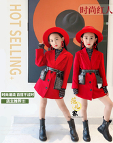 Macaron Fashion Girl Suit T Walk Show Boomer Suit Less Son Western Suit Retro Port Wind Personality Locomotive Rock Wind 6