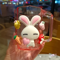 Cartoon childrens toothbrush cup creative transparent acrylic mouthwash cup household couples wash cup cute diamond-shaped tooth cylinder