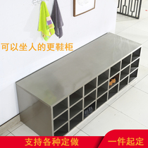304 stainless steel shoe locker staff double-sided shoe stool factory dust-free purification workshop laboratory custom iron sheet