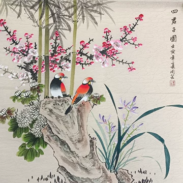 梅兰竹菊手绘国画-梅兰竹菊手绘国画促销价格、梅兰竹菊手绘国画品牌- 淘宝