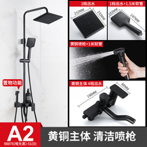 Cabe bathroom black shower set with spray gun