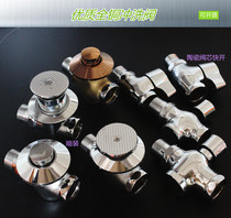 All-copper hand-pressed squatting toilet flush valve Concealed foot valve Stool delay valve for public places